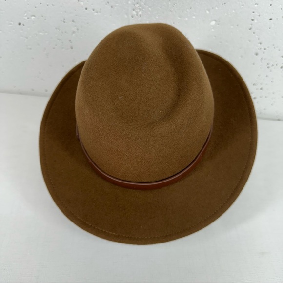 Brixton Size Large 7 1/2 Messer Brown Wool Felt Fedora Hat - Picture 4 of 16